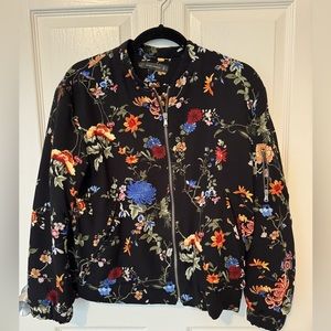 Zara women’s Flower Bomber Jacket